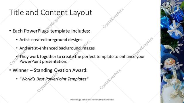 Title and Content presentation slide layout