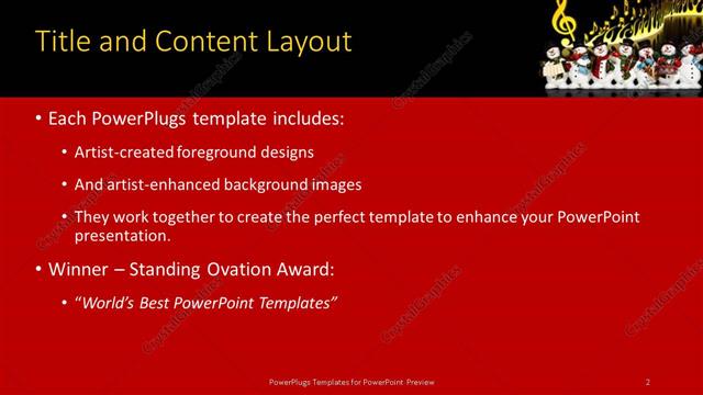 Title and Content presentation slide layout