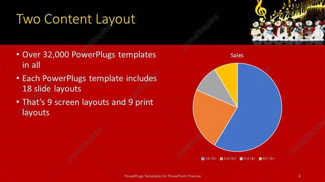 Two Content presentation slide layout
