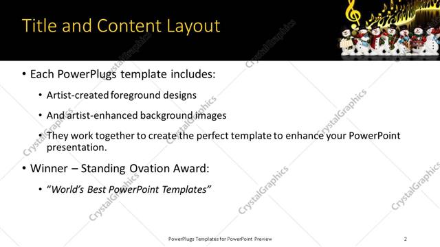 Title and Content presentation slide layout