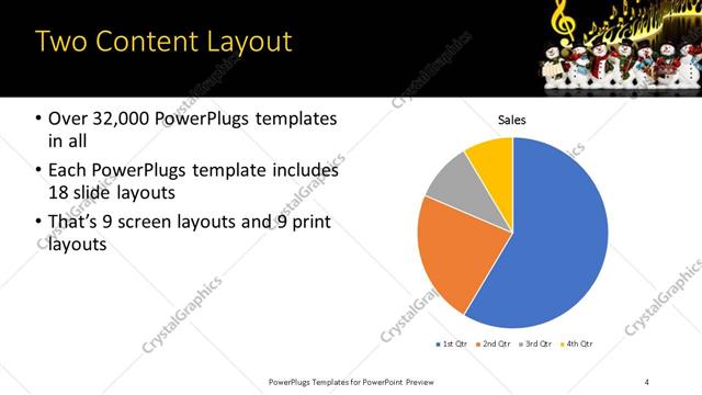 Two Content presentation slide layout
