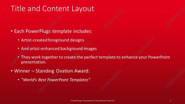 Title and Content presentation slide layout