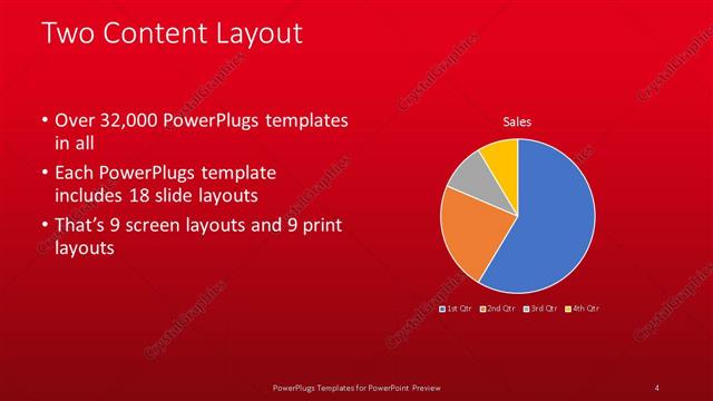 Two Content presentation slide layout