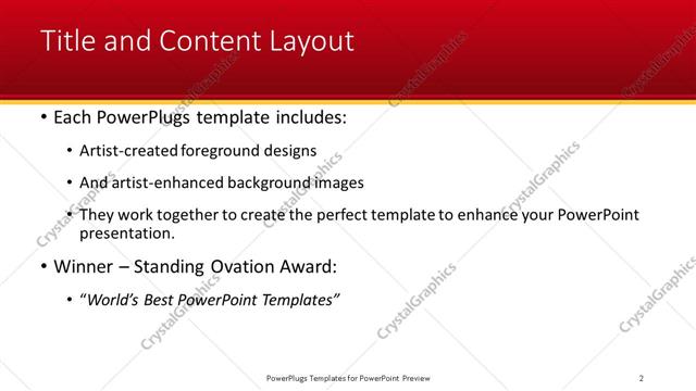 Title and Content presentation slide layout