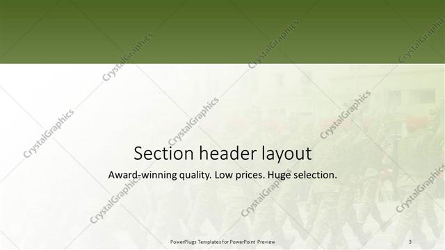 Section Header presentation slide layout