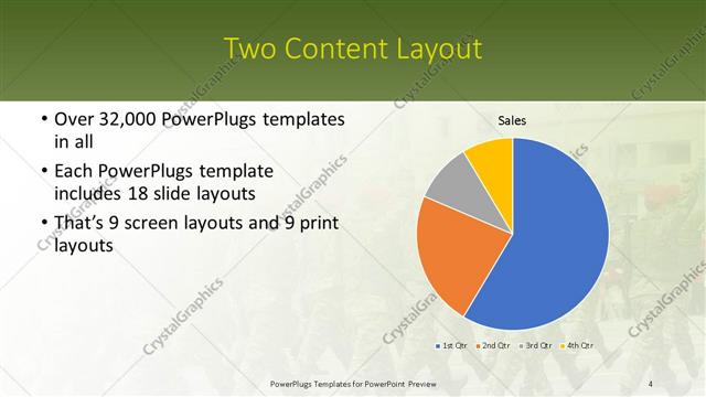 Two Content presentation slide layout