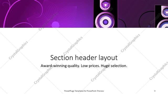 Section Header presentation slide layout