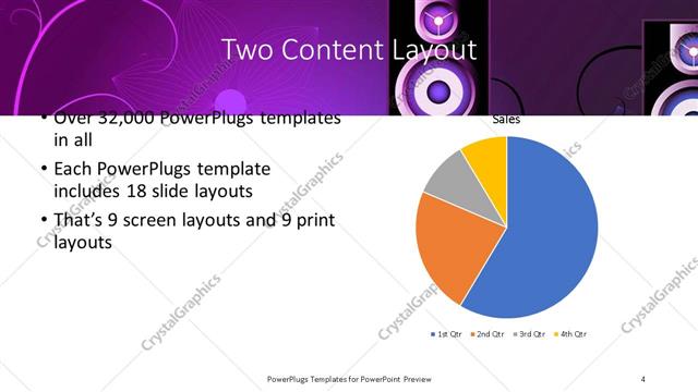 Two Content presentation slide layout