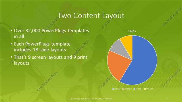Two Content presentation slide layout