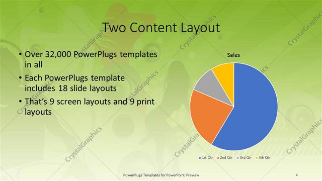 Two Content presentation slide layout