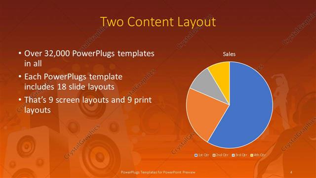Two Content presentation slide layout