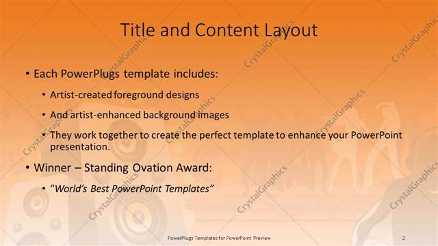 Title and Content presentation slide layout
