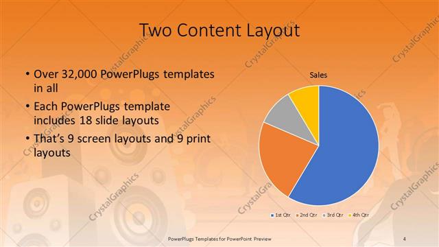 Two Content presentation slide layout