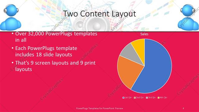 Two Content presentation slide layout