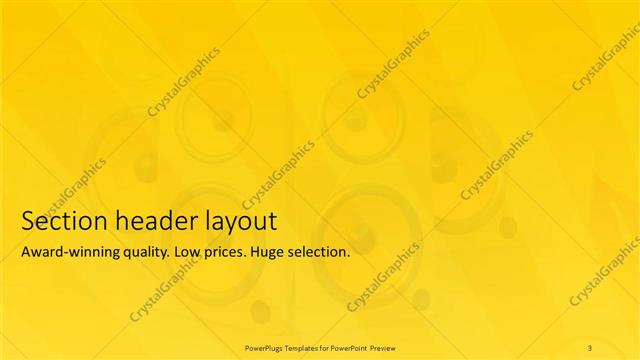 Section Header presentation slide layout