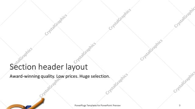 Section Header presentation slide layout