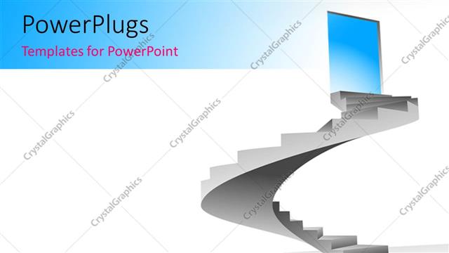  Presentation with opportunity - A number of stairs with a door at the end