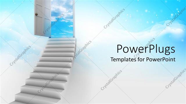  Presentation with heaven - A number of stairs finally leading up to a door