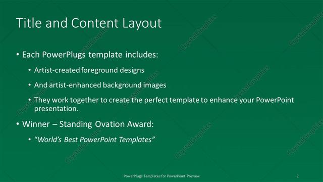 Title and Content presentation slide layout