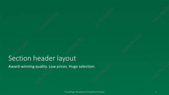 Section Header presentation slide layout