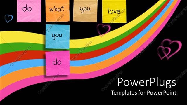  Presentation with multicolor - A number of sticky notes with multicolor background