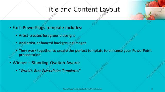 Title and Content presentation slide layout
