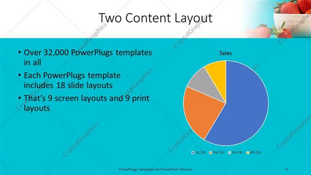 Two Content presentation slide layout