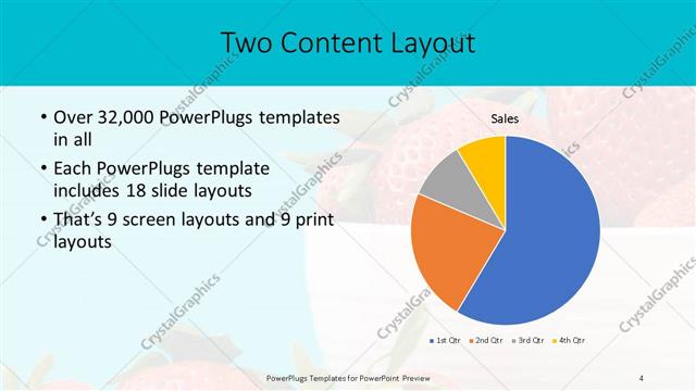 Two Content presentation slide layout