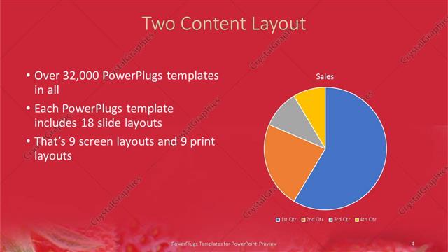 Two Content presentation slide layout