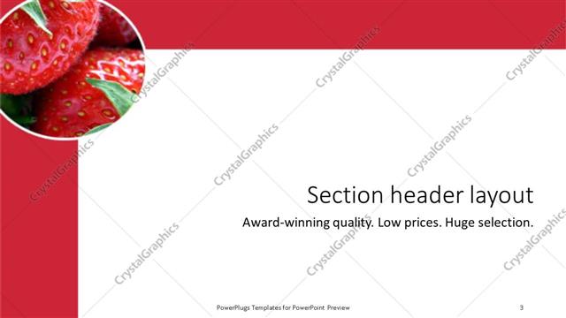 Section Header presentation slide layout