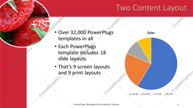 Two Content presentation slide layout