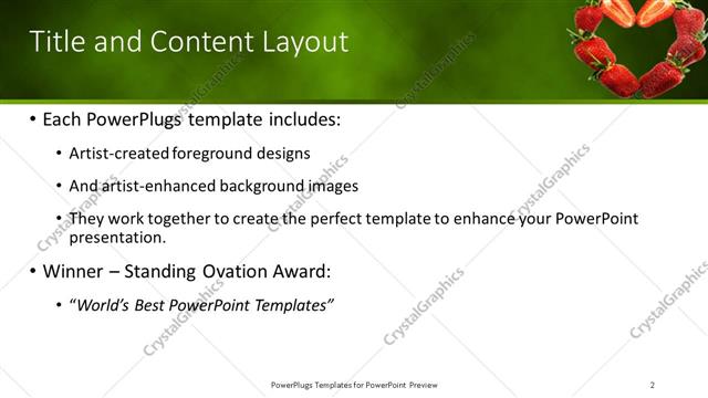 Title and Content presentation slide layout
