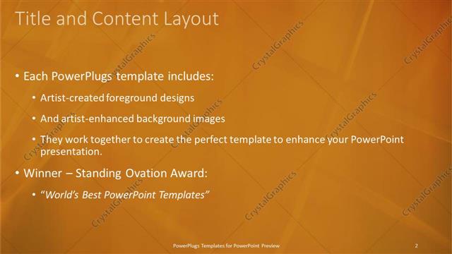 Title and Content presentation slide layout