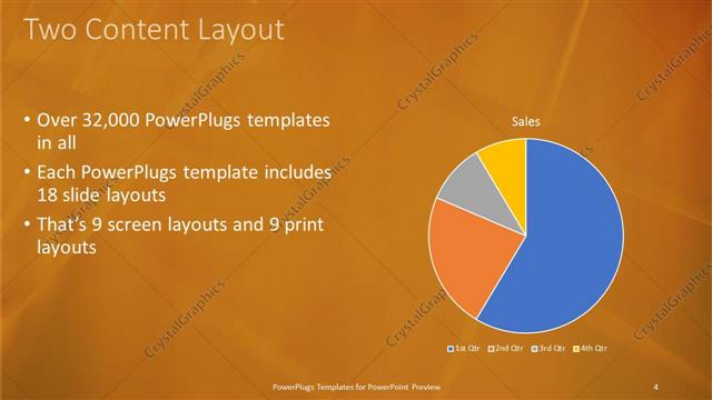 Two Content presentation slide layout