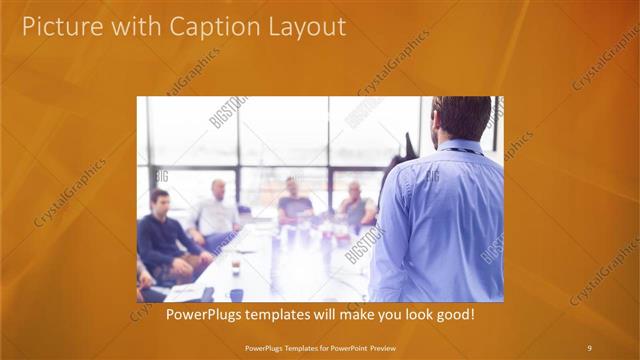Picture with Caption presentation slide layout