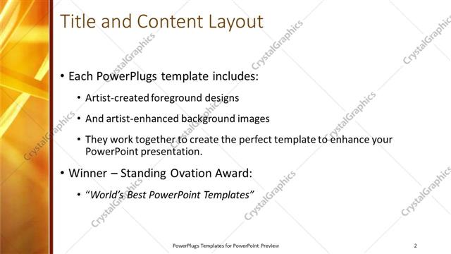 Title and Content presentation slide layout