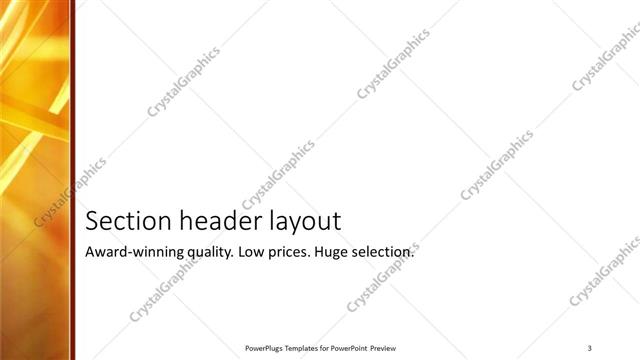 Section Header presentation slide layout