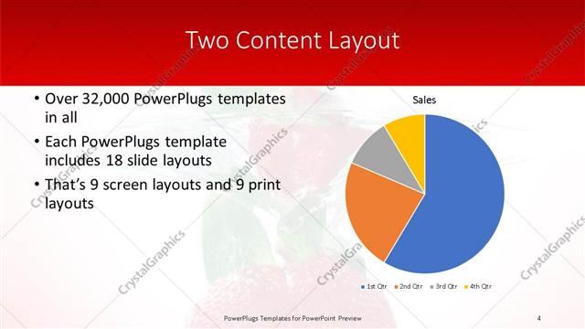 Two Content presentation slide layout