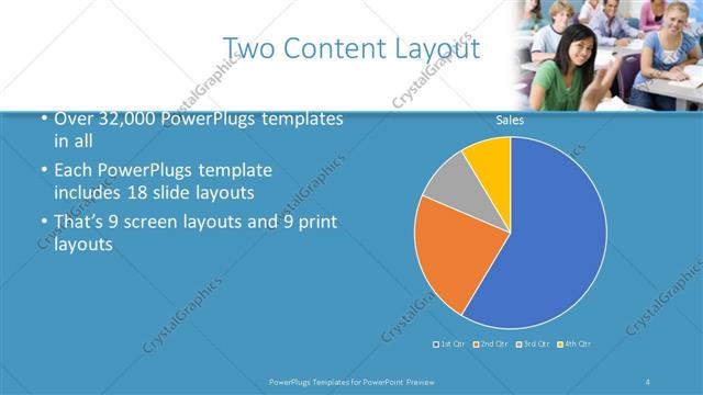 Two Content presentation slide layout