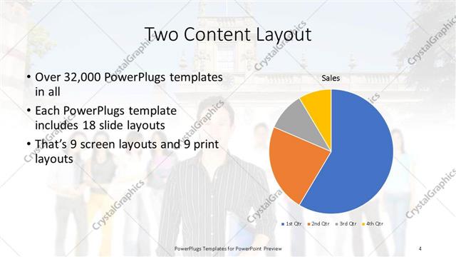 Two Content presentation slide layout