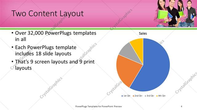 Two Content presentation slide layout