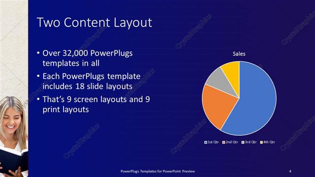 Two Content presentation slide layout