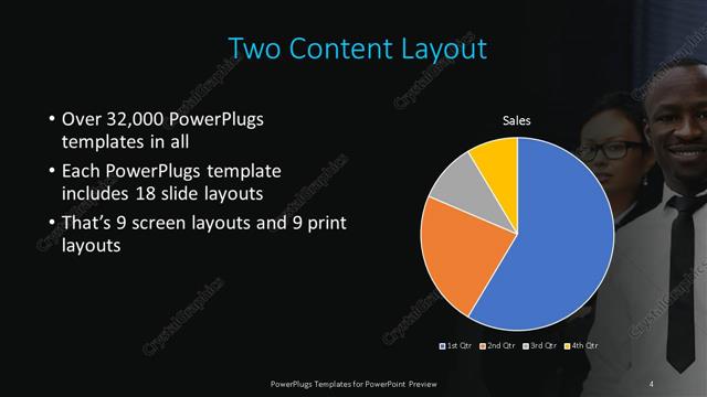 Two Content presentation slide layout