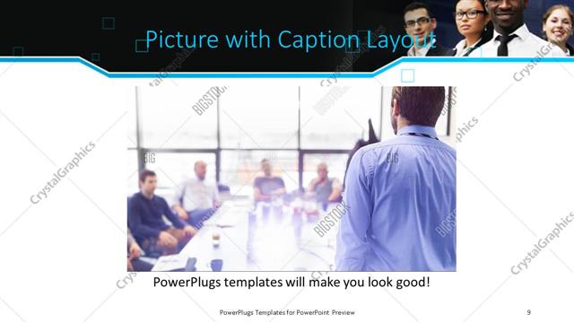 Picture with Caption presentation slide layout
