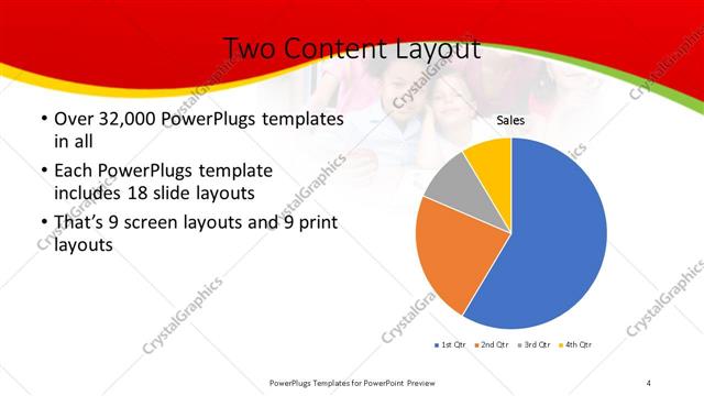 Two Content presentation slide layout