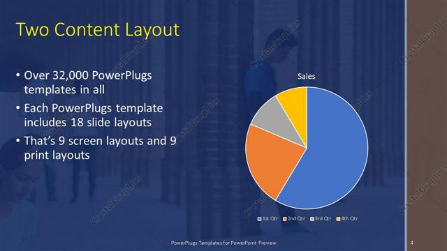 Two Content presentation slide layout