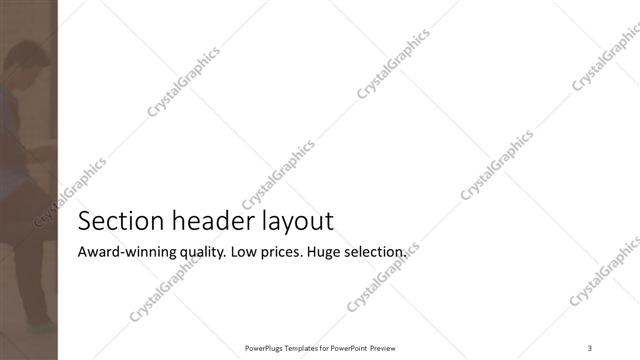 Section Header presentation slide layout