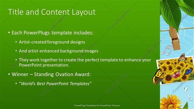 Title and Content presentation slide layout