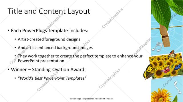 Title and Content presentation slide layout