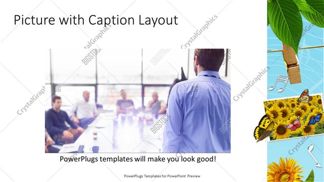 Picture with Caption presentation slide layout